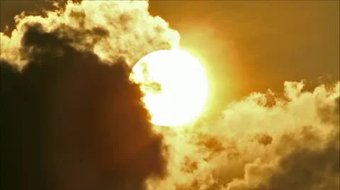 Tropical Sun Behind Cloud3 Stock Footage 11237584