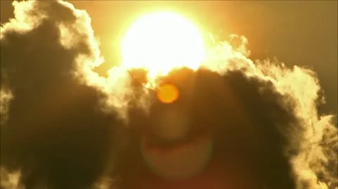Tropical Sun Behind Cloud4 Video stock 11237611