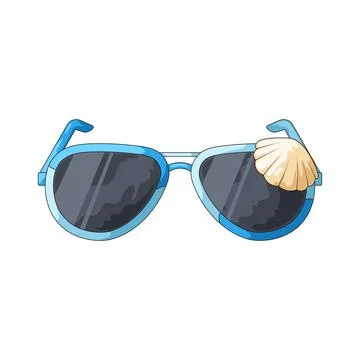 Tropical sunglasses illustration Stock Illustration
