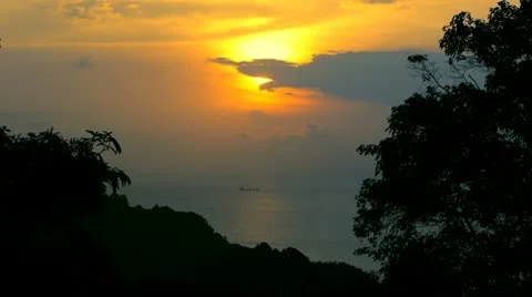 Tropical sunrise 1 Stock Footage 10803902