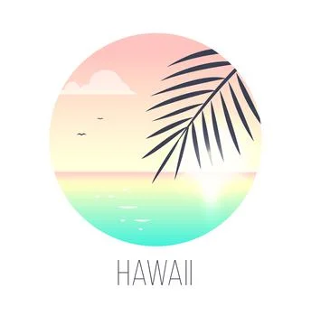 Tropical Sunrise Stock Illustration