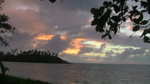 Tropical Sunrise Timelapse Stock Footage 12395945