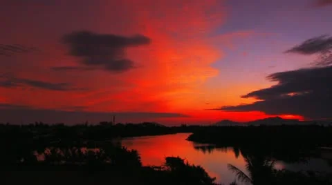 Tropical sunset Видео 12035023