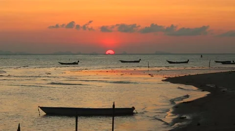 Tropical sunset Stock Footage 61279356