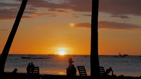 Tropical Sunset Stock Footage 87118657