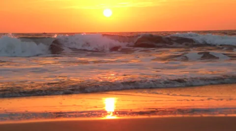 Tropical Sunset at Goa, India Stock Footage 37347778