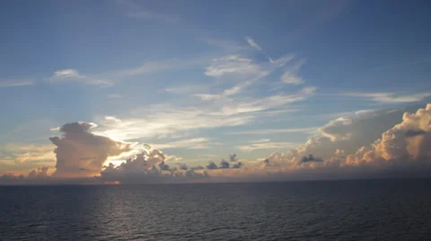 Tropical Sunset on Ocean Video stock 29931157
