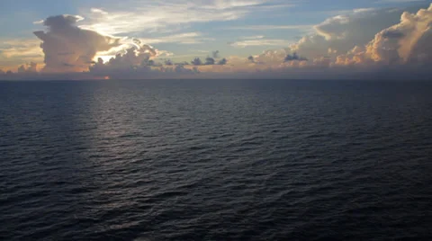 Tropical Sunset on Ocean2 Stock Footage 29931212