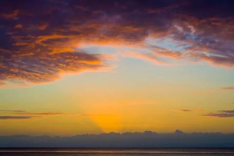 Tropical sunset Stock Photos