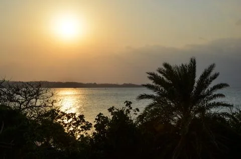 Tropical sunset Stock Photos