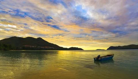 Tropical sunset Stock Photos