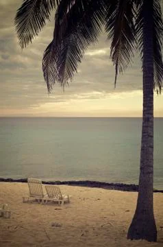 Tropical sunset Stock Photos