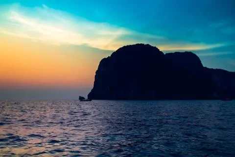 Tropical sunset Stock Photos