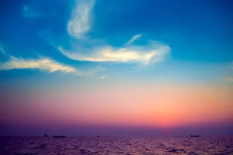 Tropical sunset Stock-Fotos