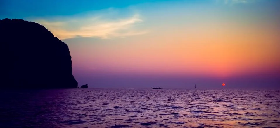 Tropical sunset Stock Photos