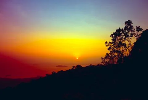Tropical sunset Stock-Fotos