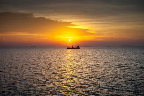 Tropical sunset Stock Photos