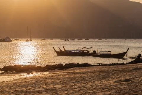 Tropical sunset Stock Photos