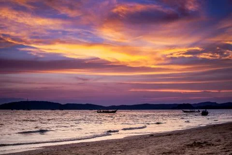 Tropical sunset Stock Photos