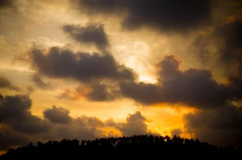 Tropical sunset Stock Photos