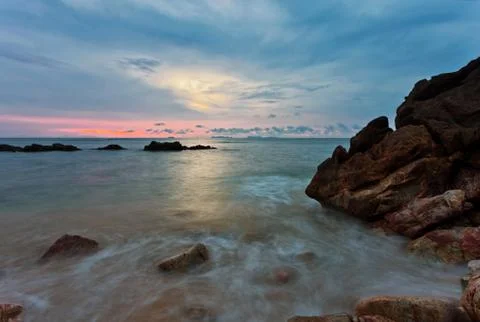 Tropical sunset. Stock Photos