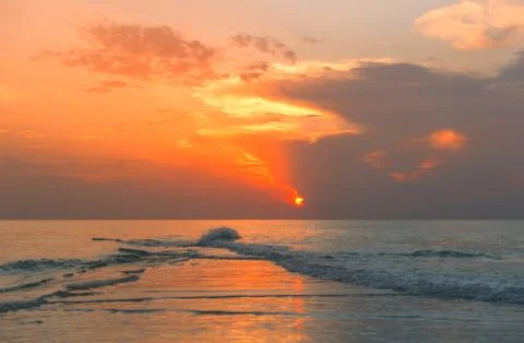 Tropical sunset Stock Photos