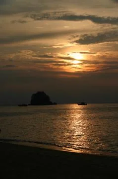 Tropical sunset Stock Photos