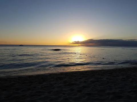 Tropical sunset Stock Photos