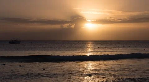 Tropical sunset Stock Photos