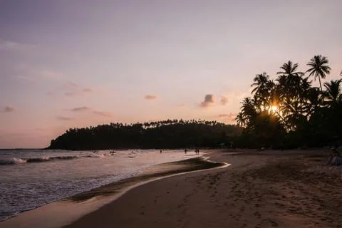 Tropical sunset Stock Photos