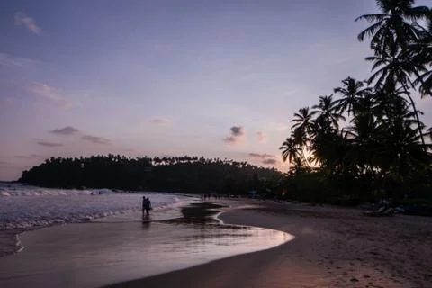 Tropical sunset Stock Photos