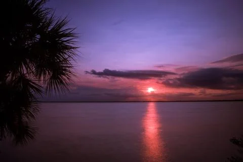 Tropical sunset Stockfoto's