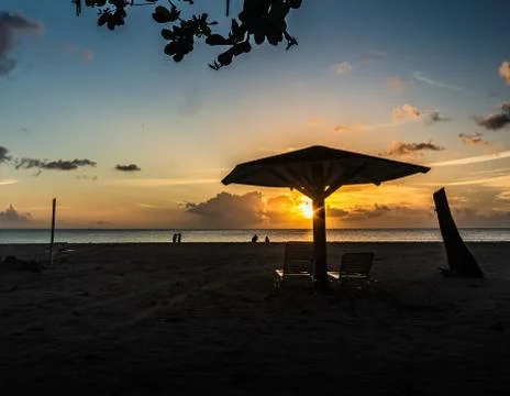 Tropical sunset Stock Photos
