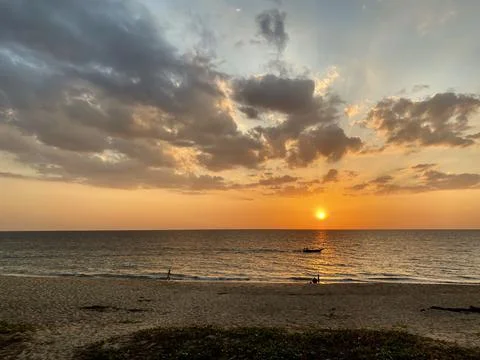 Tropical sunset Stock Photos