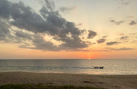 Tropical sunset Stock Photos