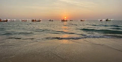 Tropical sunset Foto stock