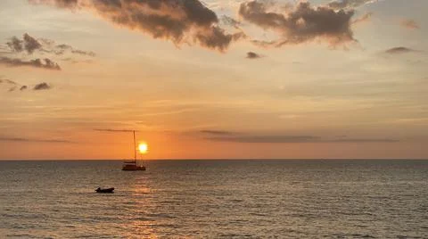 Tropical sunset Stock Photos