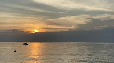 Tropical sunset Stock Photos