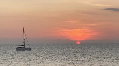 Tropical sunset Stock Photos