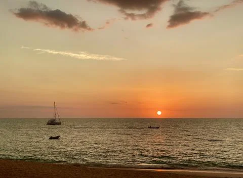 Tropical sunset Foto stock