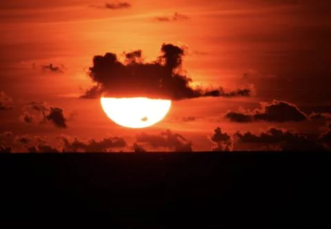 Tropical sunset Stock Photos