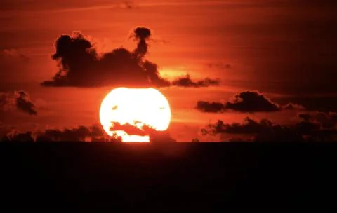 Tropical sunset Foto stock