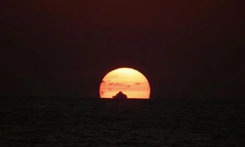 Tropical sunset Stock Photos