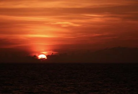Tropical sunset Foto stock