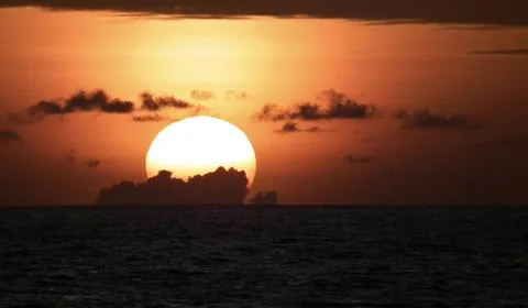 Tropical sunset Stock Photos