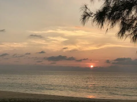 Tropical sunset Stock Photos