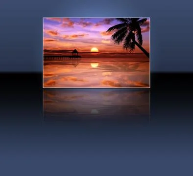 Tropical sunset Stock Photos