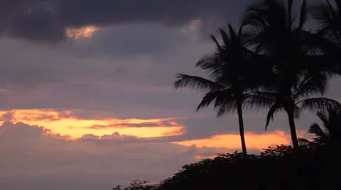 Tropical Sunset Time Lapse Stock Footage 23741230