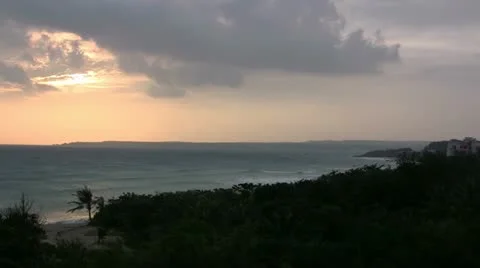 Tropical sunset (timelapse) Stock Footage 12570748