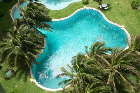 Tropical swimming pool Stock Photos